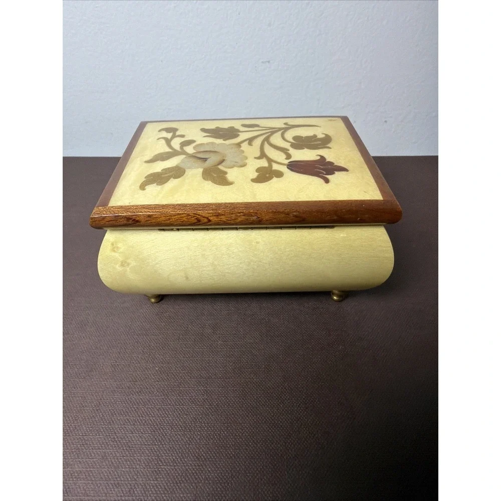 Italian Floral Wood Inlay San Francisco Music Box Co 